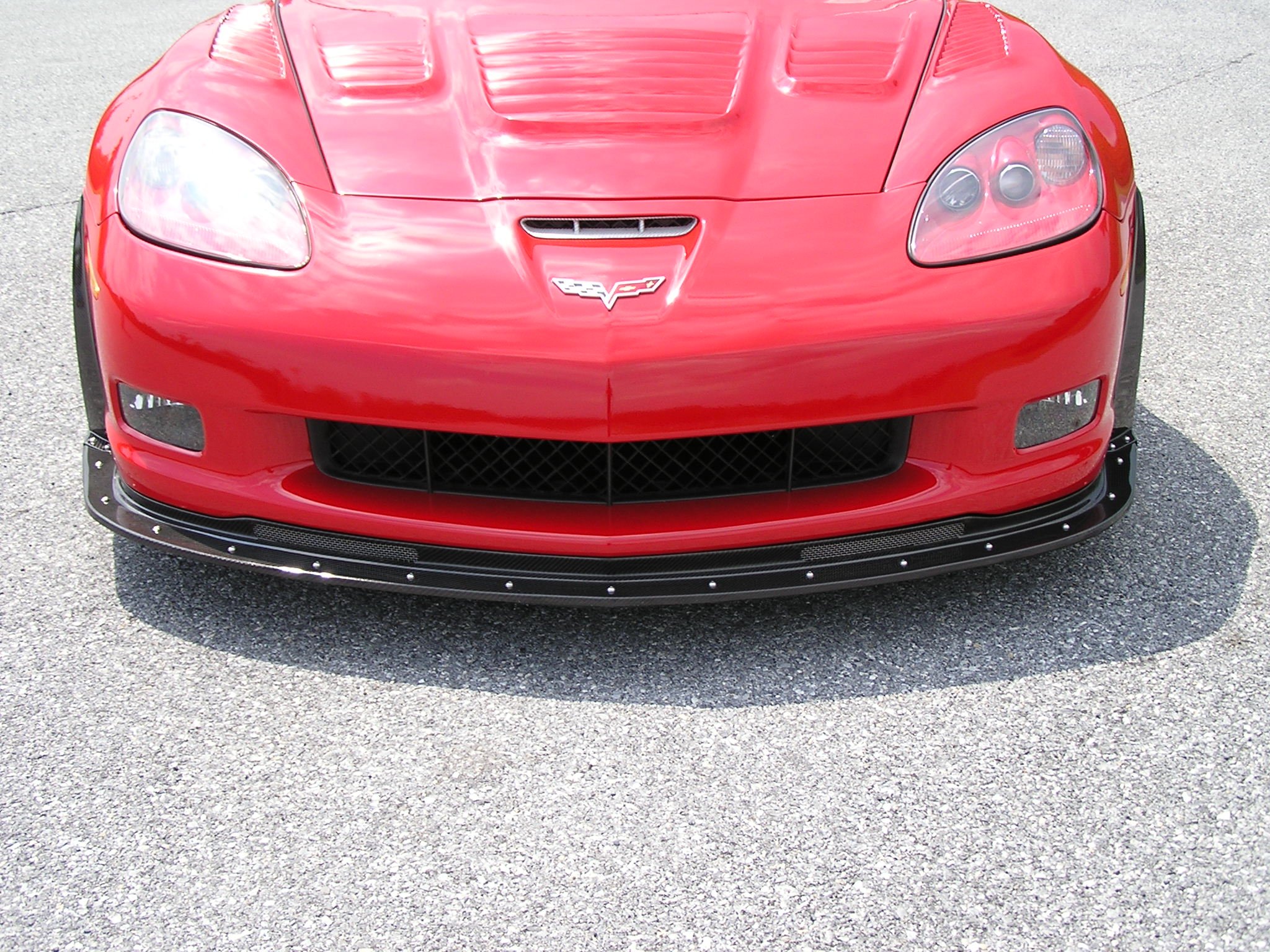 C6/Z06, Grand Sport Corvette ACP Z  R/T 3 Piece Front Spoiler/Splitter, Carbon Fiber with Side Wickers